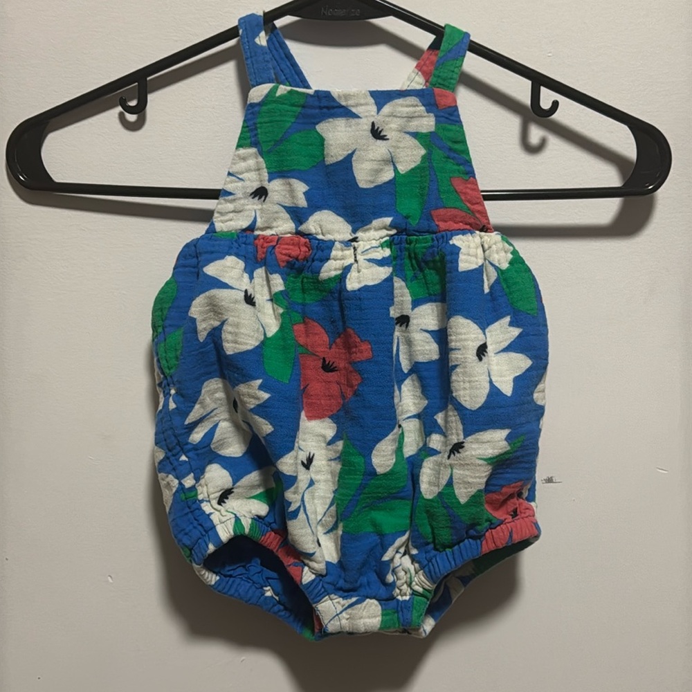 Hanna Andersson Baby Muslin Bubble Romper Hibiscus Petals 70 cm 6-12 mon…